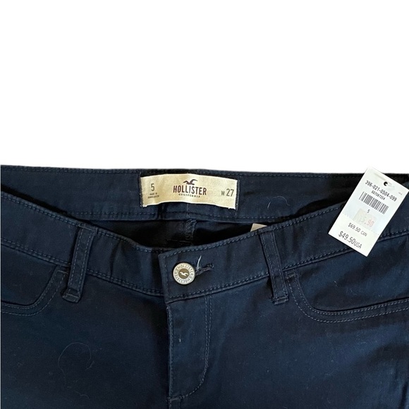 Hollister Brushed Denim Navy Jeans NWT - Picture 3 of 4